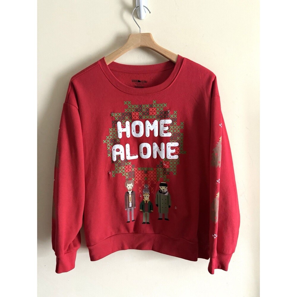 Home Alone House Light Up Ugly Christmas Sweater Sweatshirt Holiday XL 15/17